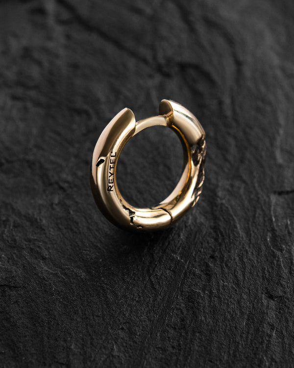 Earring - ring KLETTUR (14k yellow gold)