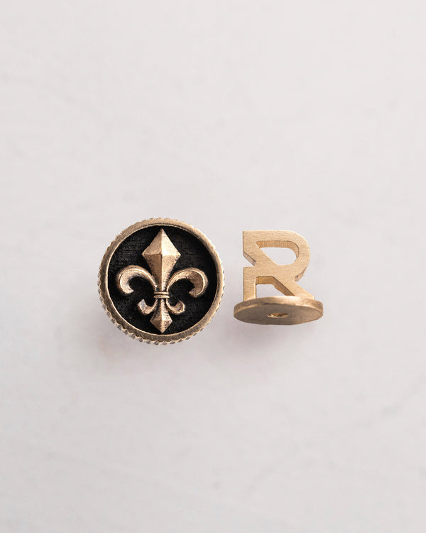 Mono náušnice FLEUR DE LIS (14k žlté zlato)