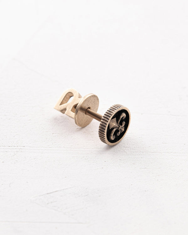 Mono náušnice FLEUR DE LIS (14k žlté zlato)