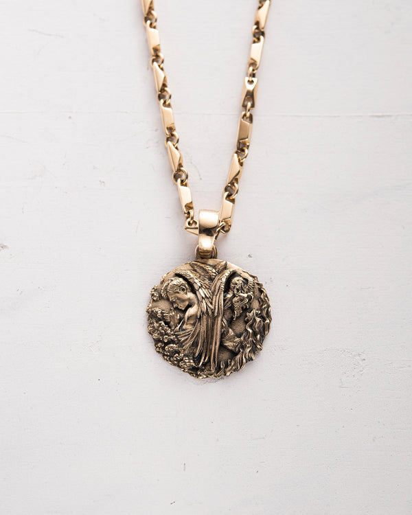 Pendant ANGEL AND DEMON (14k yellow gold)