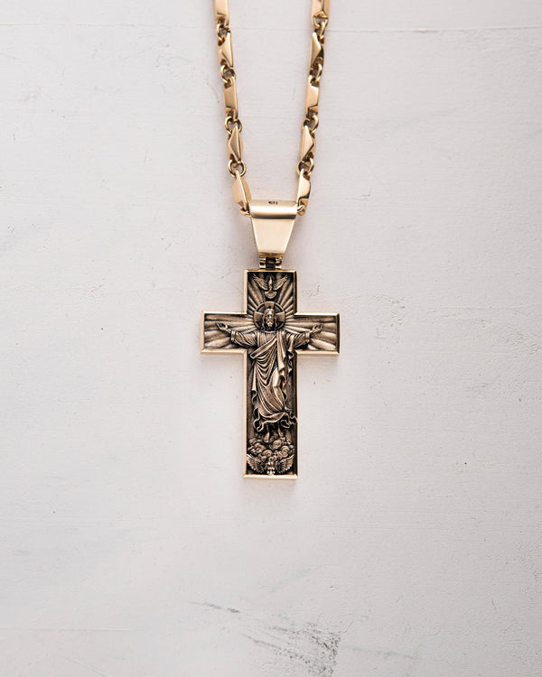 Croix ASCENSION DE JÉSUS-CHRIST (or jaune 14 carats)