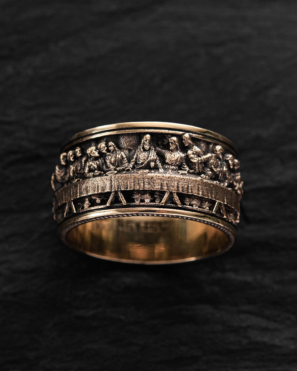 Bague LA CÈNE (Léonard) en or jaune 14 carats