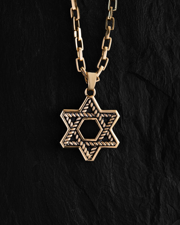 Anhänger DAVIDSTERN (14k Gelbgold)