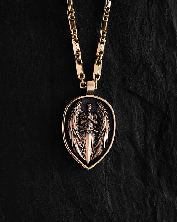 Anhänger ERZENGEL MICHAEL (14k Gelbgold)