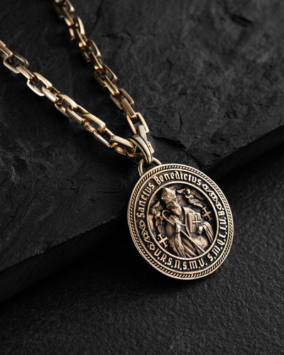 Anhänger SANCTUS BENEDICTUS (14k Gelbgold)