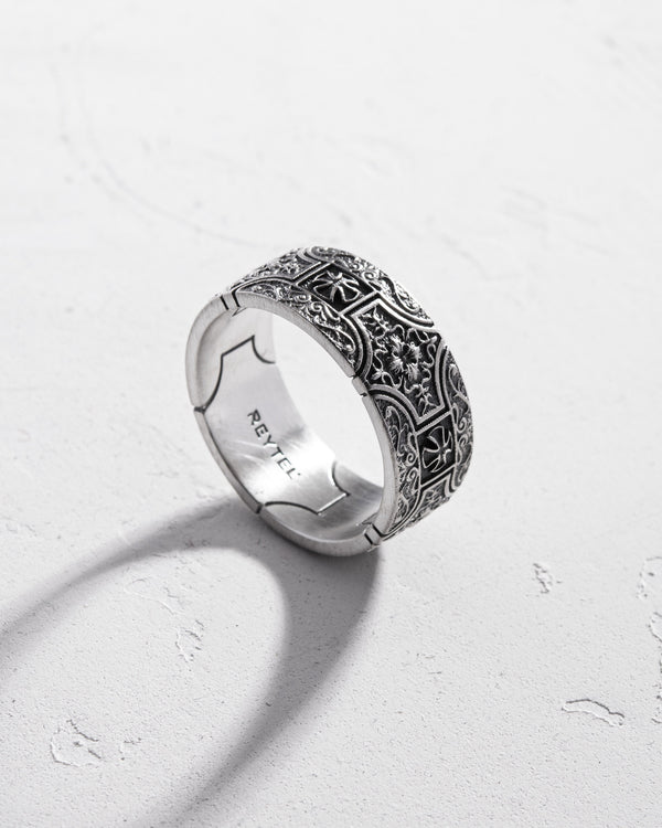 Silver ring MALTESE TEMPLAR CROSS