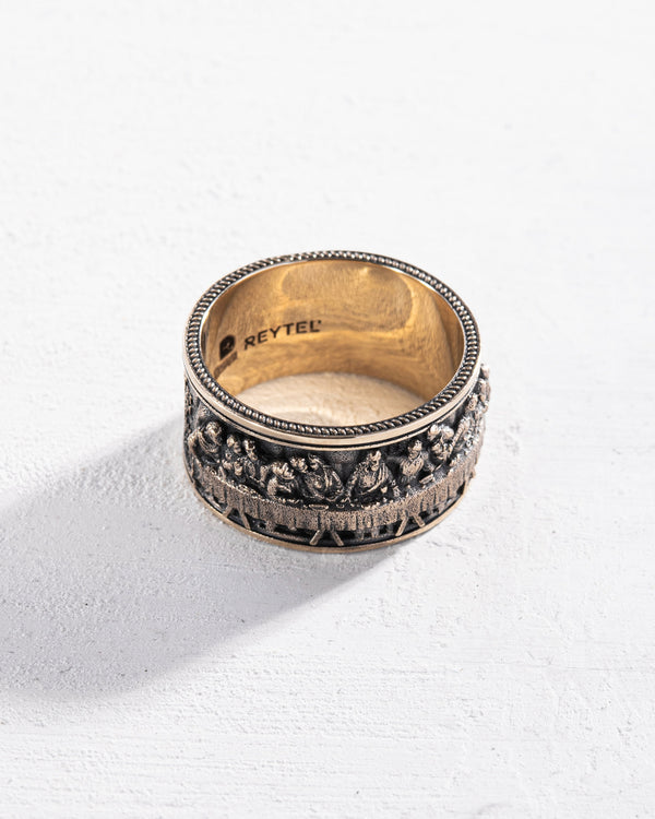Bague LA CÈNE (Léonard) en or jaune 14 carats