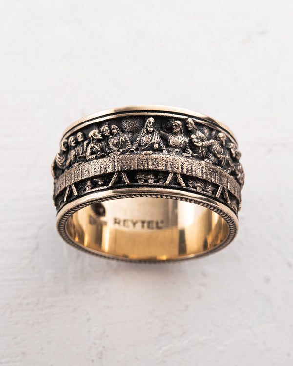 Bague LA CÈNE (Léonard) en or jaune 14 carats
