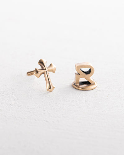 Mono orecchino CROCETTA (oro giallo 14k)