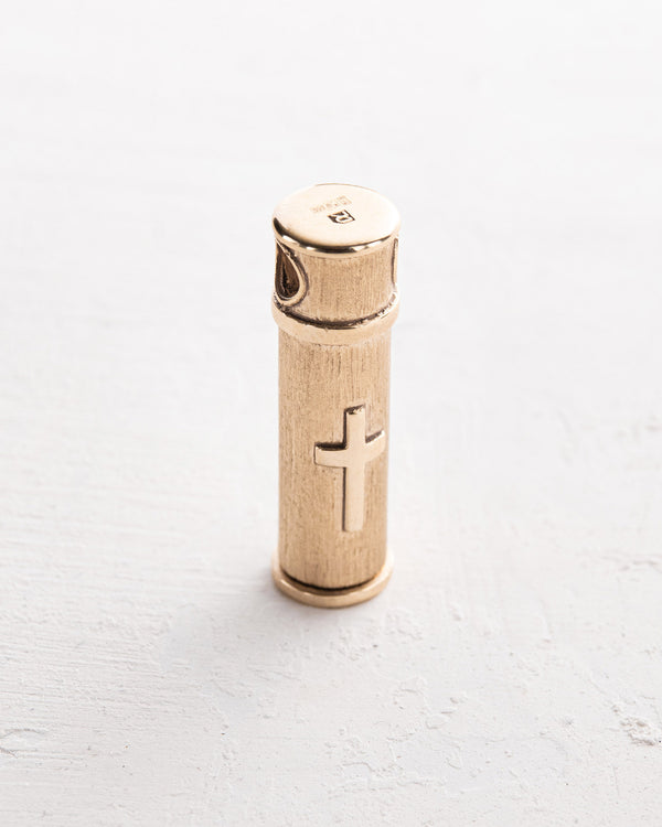 Anhänger RELIQUAR MIT KREUZ (14k Gelbgold)