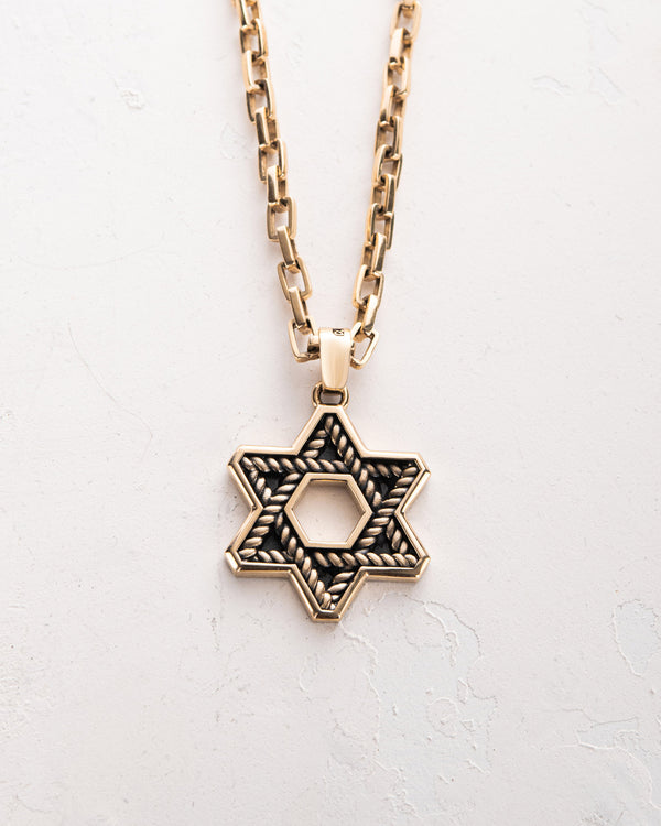 Anhänger DAVIDSTERN (14k Gelbgold)