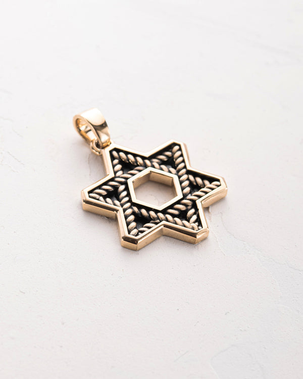 Anhänger DAVIDSTERN (14k Gelbgold)