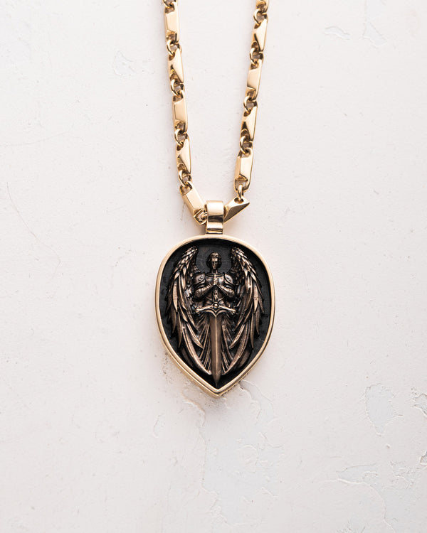 Anhänger ERZENGEL MICHAEL (14k Gelbgold)