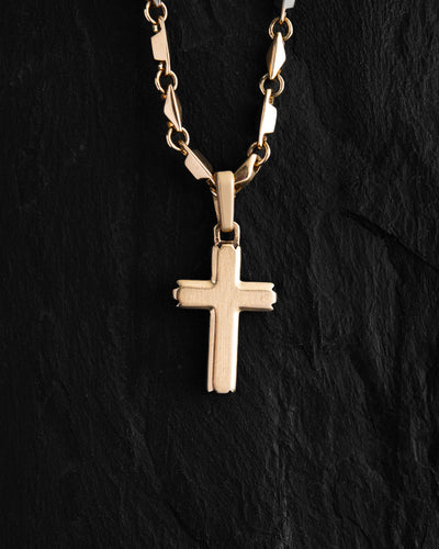 Kreuz SANDHED (14k Gelbgold)