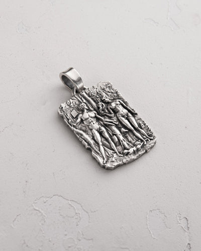 Pendentif en argent ADAM et EVA