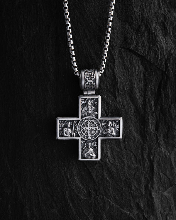Croix d'argent SAINTS GARDIENS