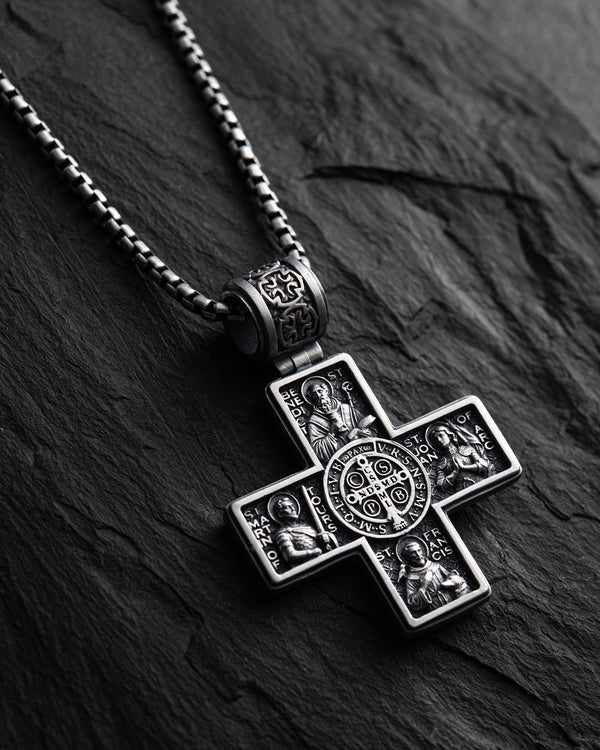 Croix d'argent SAINTS GARDIENS