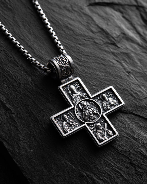 Croix d'argent SAINTS GARDIENS