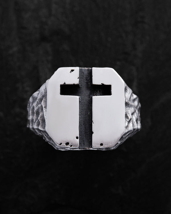 Silberring URBAN CROSS