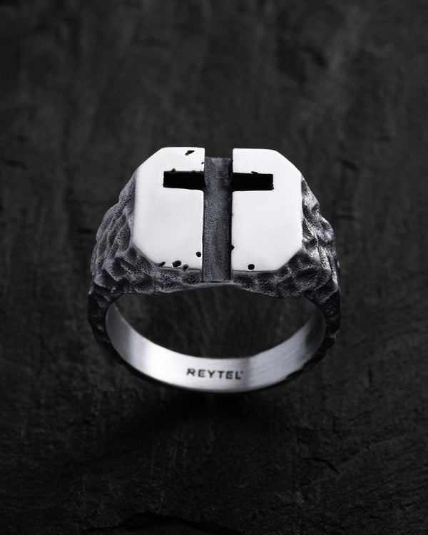 Silberring URBAN CROSS