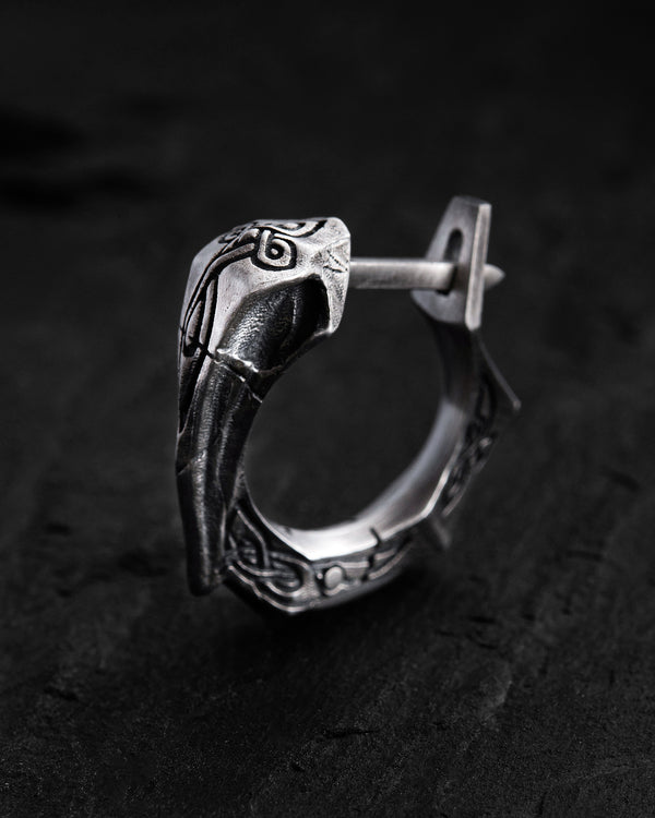 Silver single earring PRIMAL