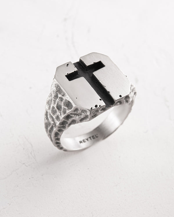 Silberring URBAN CROSS