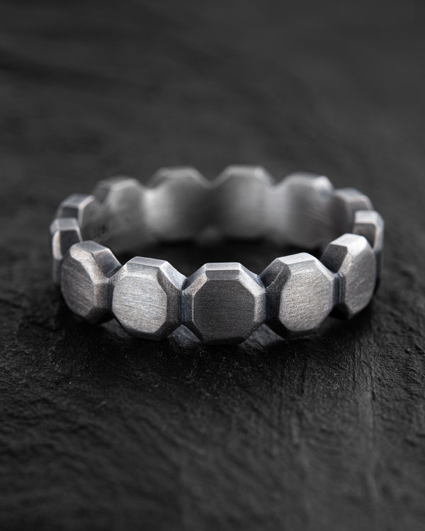 Silver ring OCTAGON