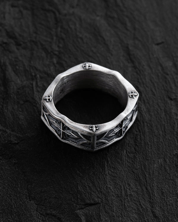Silver ring SANCTUM. FLEUR DE LIS