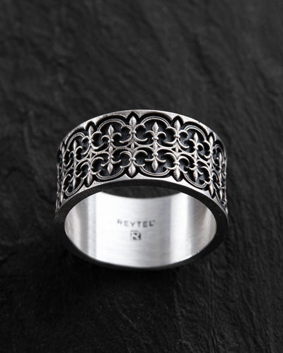 Silberring GOTHIC FLEUR DE LIS