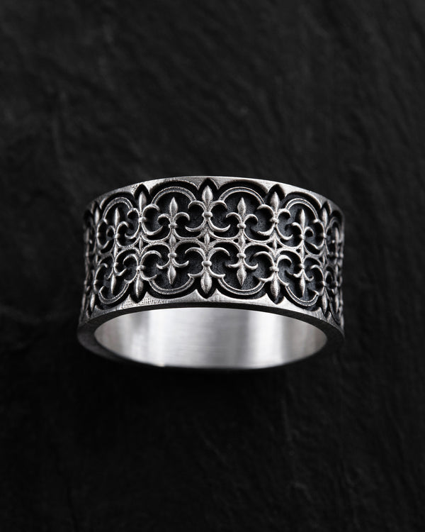 Silberring GOTHIC FLEUR DE LIS
