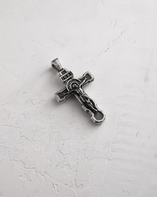 Silberkreuz FILIUS UNIGENITUS DEI. INRI