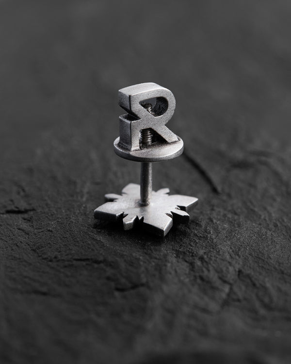 Silver single earring STELLA