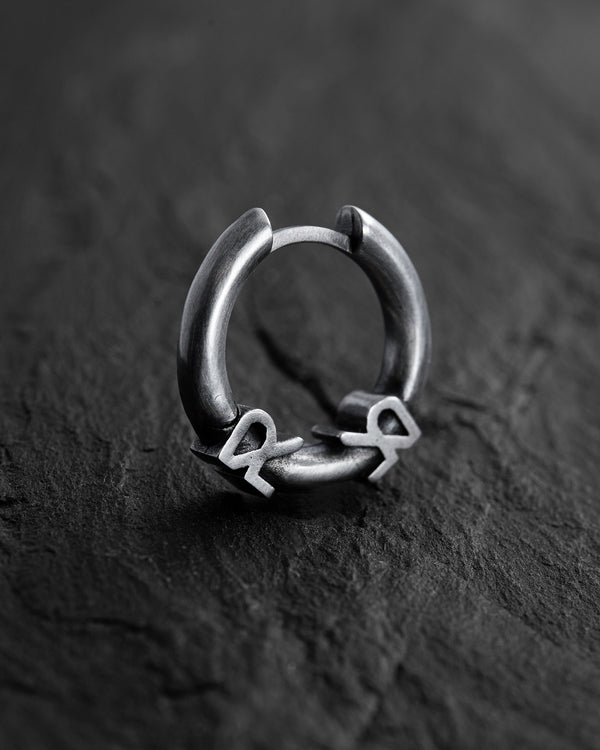 Silver hoop earring REYTEL
