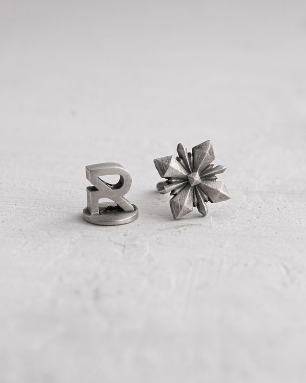 Silver single earring STELLA