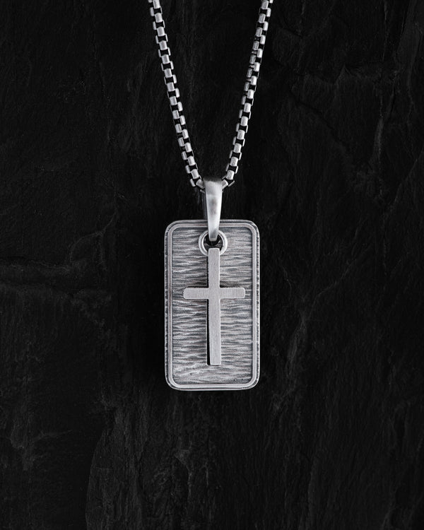 Silberanhänger VATER UNSER mit Kreuz