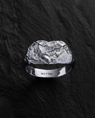 Silver ring BURNING HEART