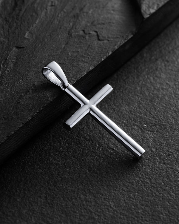 14k Weißgold Kreuz ANBETUNG