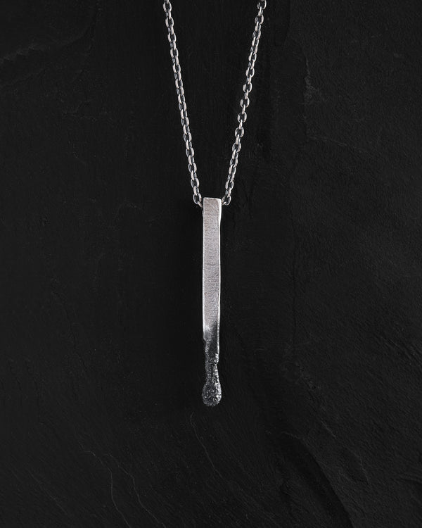 Silver pendant IGNITE with chain