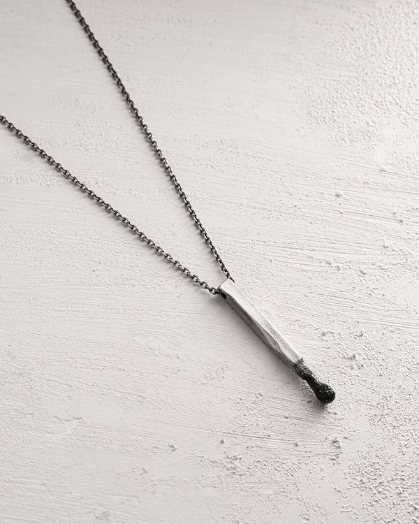 Silver pendant IGNITE with chain