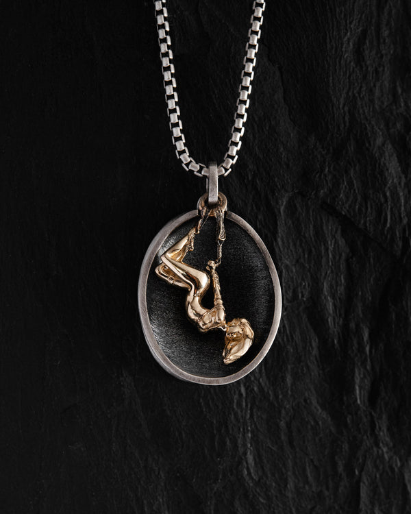 Silver pendant SECRET DESIRE (gold Inlay)