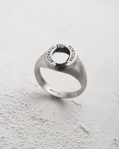 Silver ring AUDENTES FORTUNA