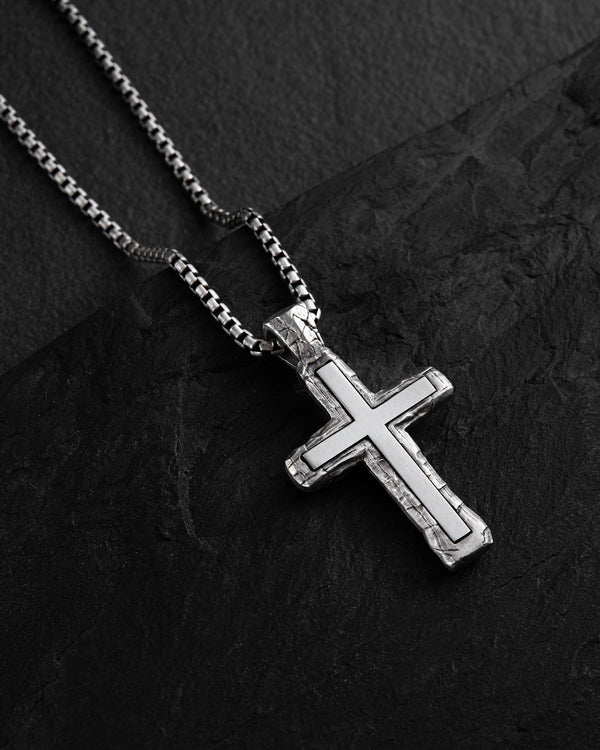 Silver cross GOD PROTECT YOU