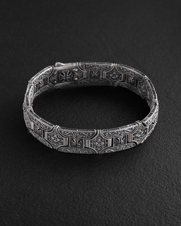 Silver bracelet TEMPLAR CROSS