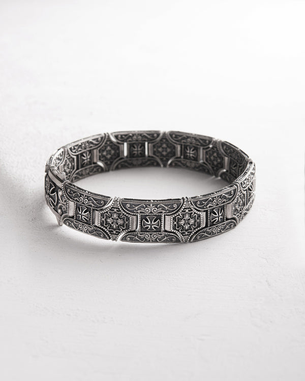 Silver bracelet TEMPLAR CROSS