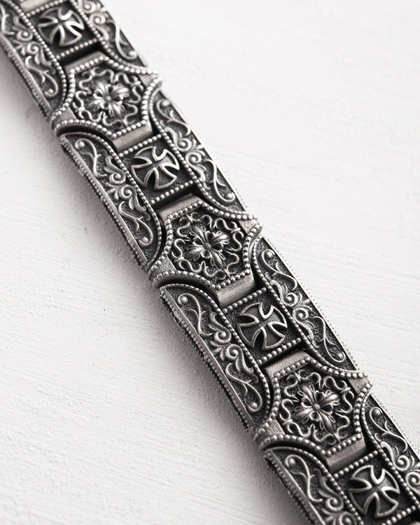 Silver bracelet TEMPLAR CROSS