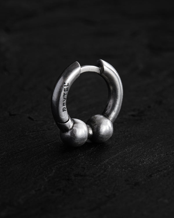 Silver hoop earring DUO