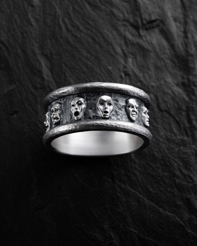 Silver ring FACES