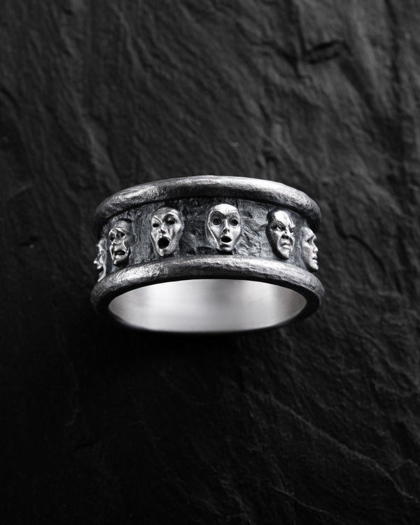 Silver ring FACES