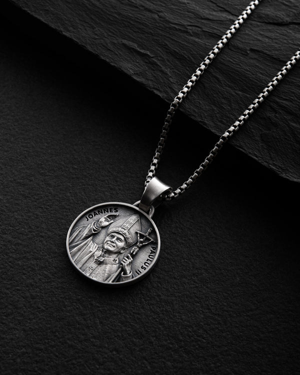 Silver pendant POPE JOHN PAUL II