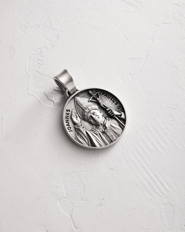 Silver pendant POPE JOHN PAUL II